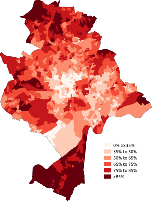 نوتنغهام (65.46% من السكان البريطانيين البيض)