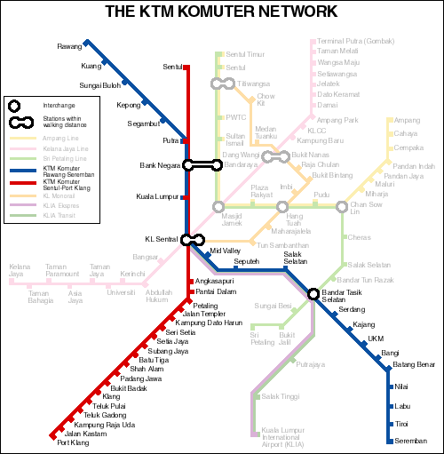 شبكة KTM Komuter، قطاع وادي كلانج
