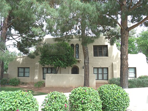 The Louis Bohn House. a.k.a. the Louis and Gertrude Bohn House was built in 1928 and is located at the corner of 8001 N. 7th Street/E. Northern Avenue. The house was called El Domingo by the Bohns. It was listed in the National Register of Historic Places on January 24, 2011, reference #10001165.
