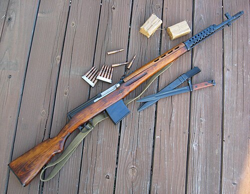 بندقية SVT-40 نصف آلية، صنعتها شركة تولا عام 1940، عيار 7.62x54 ملم