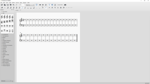 برنامج MuseScore 2.0 يعمل على نظام التشغيل Windows 11.