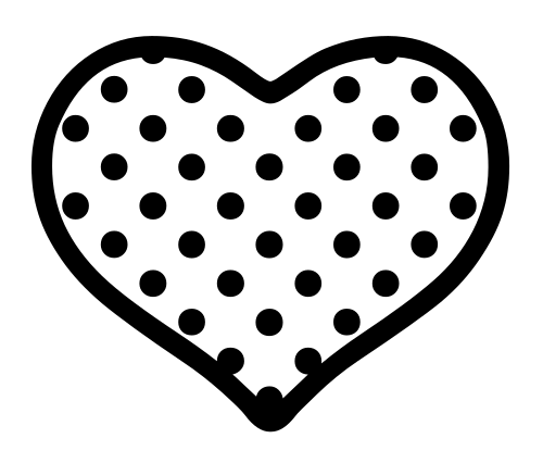 رمز القلب مع النقاط