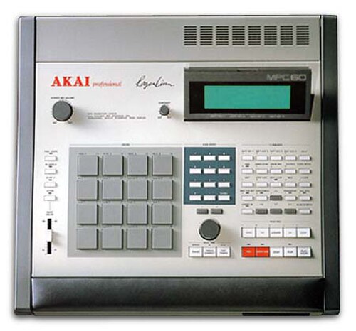 جهاز إيقاع نموذجي (Akai MPC60) يوفر أخذ العينات والتسلسل