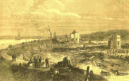 2. تدعيم الجدار (صحيفة أخبار لندن المصورة، 15 أكتوبر 1864)