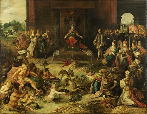 فرانس فرانكن الثاني (1581-1642)، تنازل الإمبراطور شارل الخامس عن العرش، متحف ريكز، أمستردام