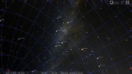 الشبكات الاستوائية والسمتية في برنامج Stellarium 0.14