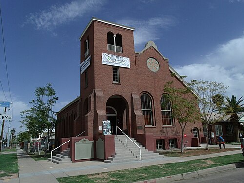 The First Missionary Church was built in 1928 and is located at 902 E. McKinley in Phoenix's historic Garfield neighborhood. The architecture of the structure is that of Mission Revival. It is designated as a landmark by the Historic Preservation-Landmark (HP-L) overlay zoning. It is listed in the Phoenix Historic Property Register.