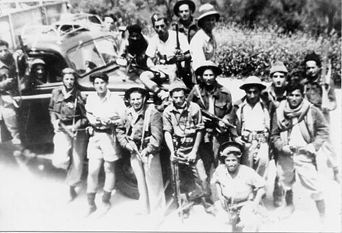 كتيبة بلغارية تابعة للواء يفتاح مع قافلة متجهة إلى منارة، 1948
