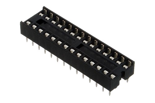 0.3" wide DIP socket for narrow DIP28 IC, also known as DIP28N, commonly used on older Arduino boards