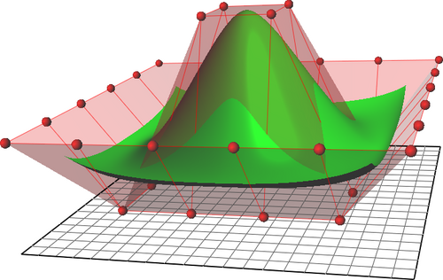 سطح NURBS ذو اللون الأخضر