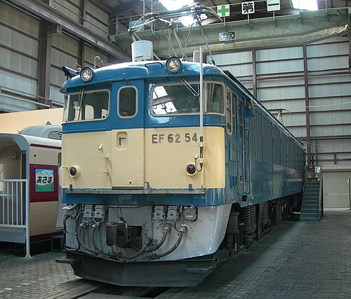 EF62 54 في منتزه أوسوي باس للتراث السككي، مارس 2011