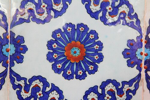 تفاصيل بلاطة في مسجد رستم باشا، حوالي عام 1563