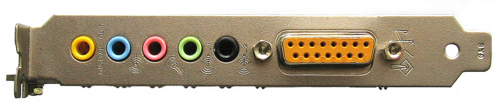 بطاقة الصوت Creative Sound Blaster Live! 1024 - منظر جانبي (الموصلات)