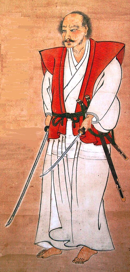 مياموتو موساشي، ساموراي، كاتب وفنان، حوالي عام 1640.
