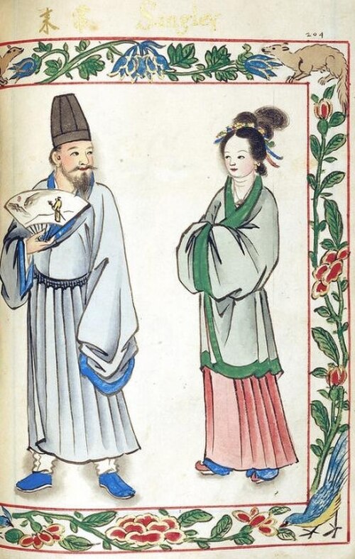 زوجان صينيان (سانغلي) مهاجران في الفلبين، حوالي عام 1590