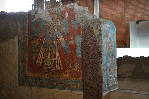 جدارية في Portic A من Cacaxtla.