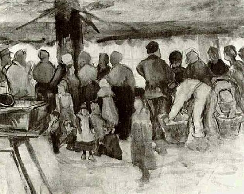 سوق البطاطس، ألوان مائية، 1882، مجموعة خاصة (F1091)