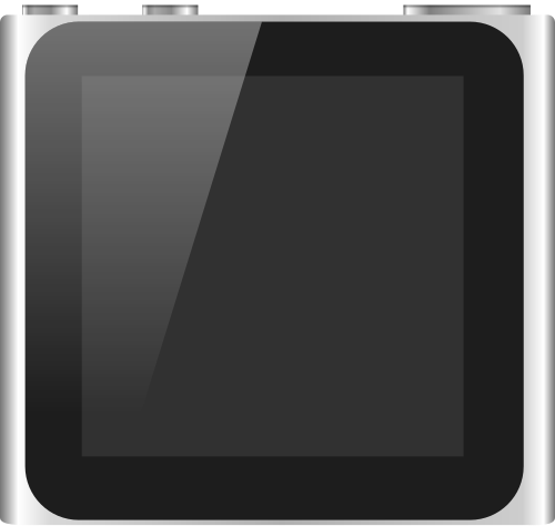 جهاز iPod Nano من الجيل السادس باللون الفضي