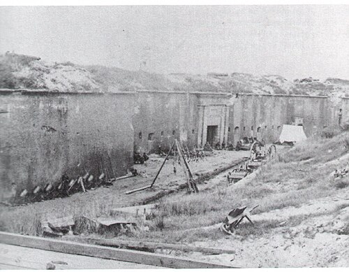 منظر لحصن مورغان عام 1864.