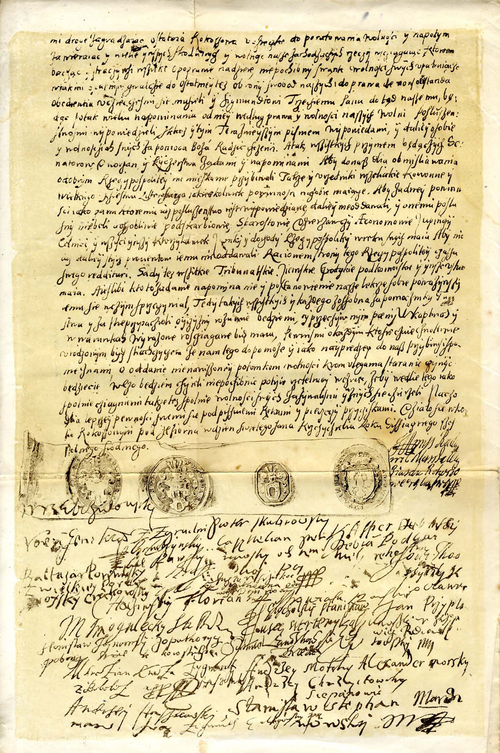 القانون الذي بموجبه تم خلع سيغيسموند عن العرش، 1067.
