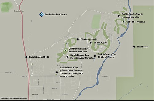 SaddleBrooke,Arizona core villages within the CDP