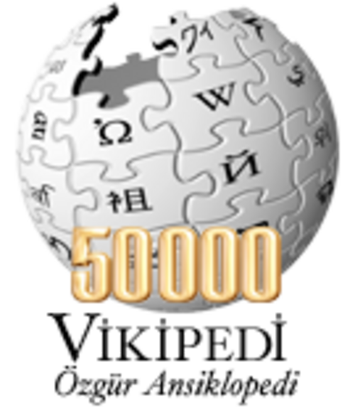 50,000 مقالة على ويكيبيديا التركية (2007)