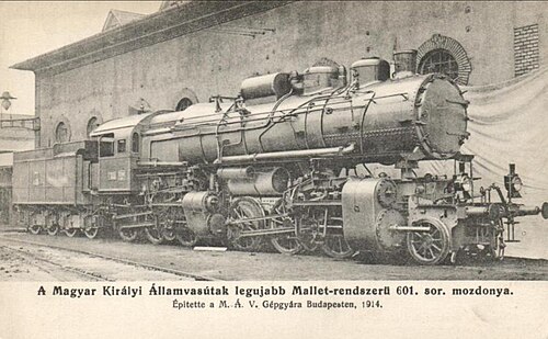كانت قاطرة MÁV Class 601 ذات الأربع أسطوانات بقوة 2950 حصان (2200 كيلوواط) أقوى قاطرة بخارية في أوروبا قبل الحرب العالمية الأولى.