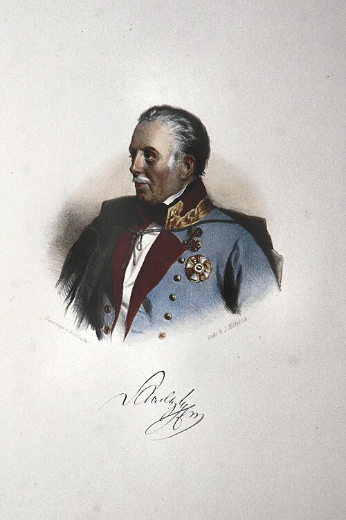 جوزيف فاتسلاف راديتسكي فون راديتز (1766-1858)، مشير نمساوي ونائب ملك لومبارديا-فينيتيا، يُلقب بـ"منقذ آل هابسبورغ" خلال عام الثورة 1848 في إيطاليا