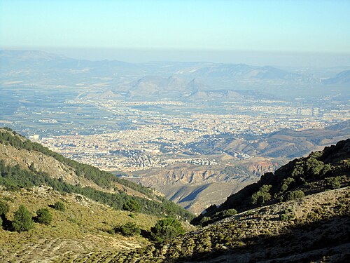 منظر لمدينة غرناطة من الجنوب الشرقي