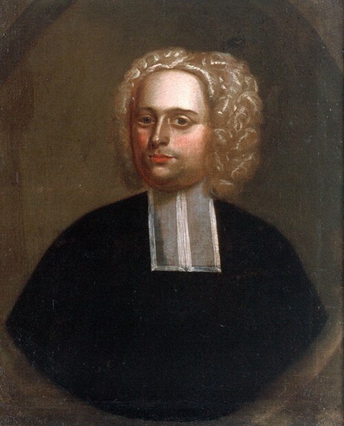 صورة يُعتقد أنها للقس جون ويليامز، حوالي عام 1707، الذي تزوج من حفيدة القس ريتشارد ماثر