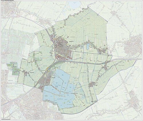 خريطة طبوغرافية مفصلة لBodegraven-Reeuwijk