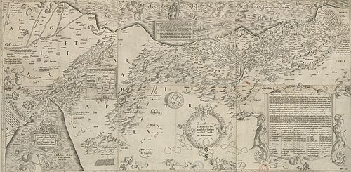 فلسطين (الغرب في الأعلى)، 1537