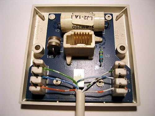 كابل LJ 2/1A - 6 أسلاك موصول بمقبس رئيسي