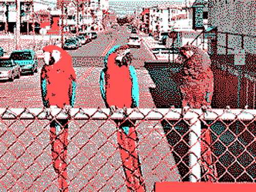 320 × 200 في لوحة ألوان من 4 ألوان 3