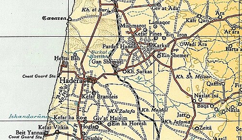 هاديرا 1945 1:250,000