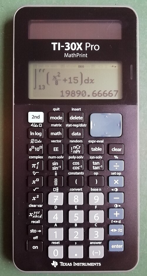 TI-30X Pro MathPrint (نسخة 2018)