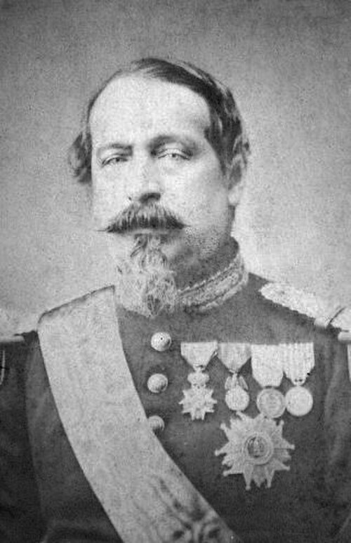 صورة لنابليون الثالث (لويس نابليون؛ حكم من عام 1852 إلى عام 1870)