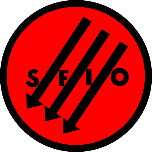 شعار الفرع الفرنسي لمنظمة العمال الدولية (SFIO)