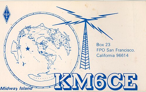 بطاقة تأكيد الاتصال (QSL) KM6CE