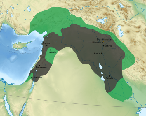 خريطة فتوحات سرجون