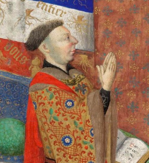 تفاصيل من كتاب ساعات بيدفورد (حوالي 1410-1430).