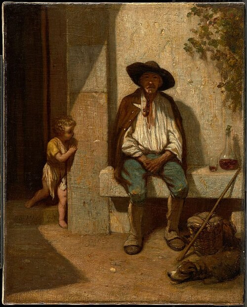 فلاح إيطالي (1842)، زيت على قماش، 39.7 × 31.8 سم (15 5/8 × 12 1/2 بوصة)، معهد كلارك للفنون