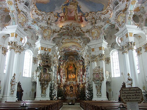 كنيسة Wieskirche بقلم دومينيكوس زيمرمان (1745–1754)