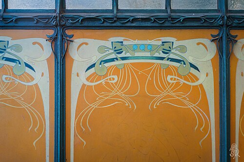 تصميم على لوحة جدارية من édicule، Porte Dauphine