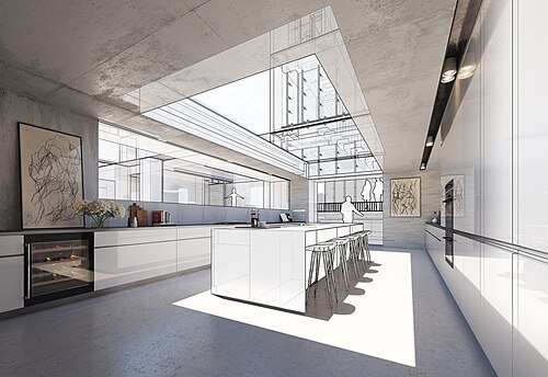 تصميم داخلي باستخدام برنامج SketchUp