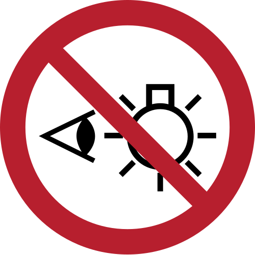 P075 – Do not stare at light source