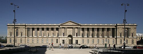 الواجهة الشرقية لقصر اللوفر، باريس، من تصميم كلود بيرو ولويس لو فو، 1665-1680