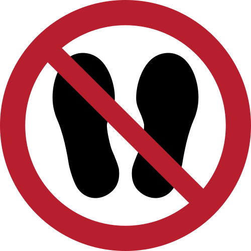 P024 – Do not walk or stand here