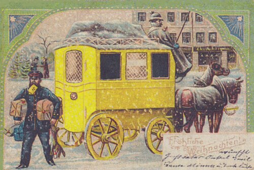 بطاقة معايدة بمناسبة عيد الميلاد، 1904
