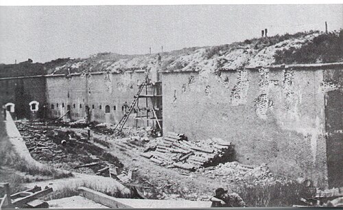 منظر لحصن مورغان عام 1864.